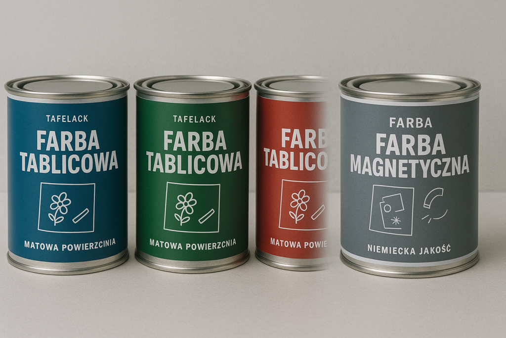 Farby tablicowe kolorowe i farby magnetyczne